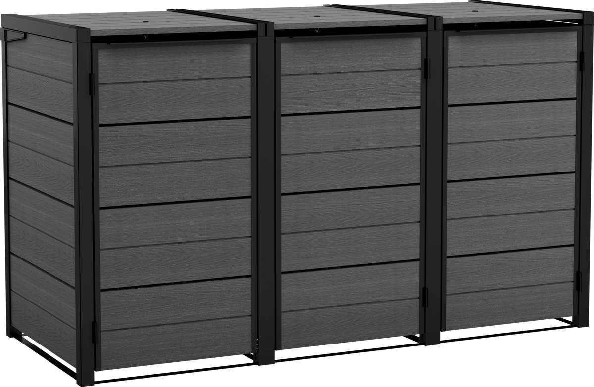 Keter Hide Away Containerberging - 3x 240L - Antraciet