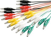 Test kabel set met krokodillenklemmen - 10 kabels / klein - 0,50 meter