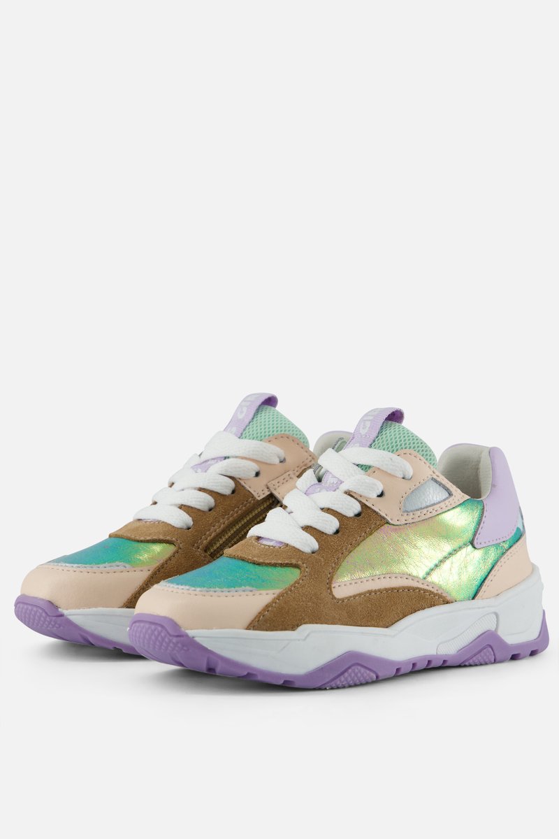 Muyters Sneakers paars Leer - Maat 31 - Kinderschoenen
