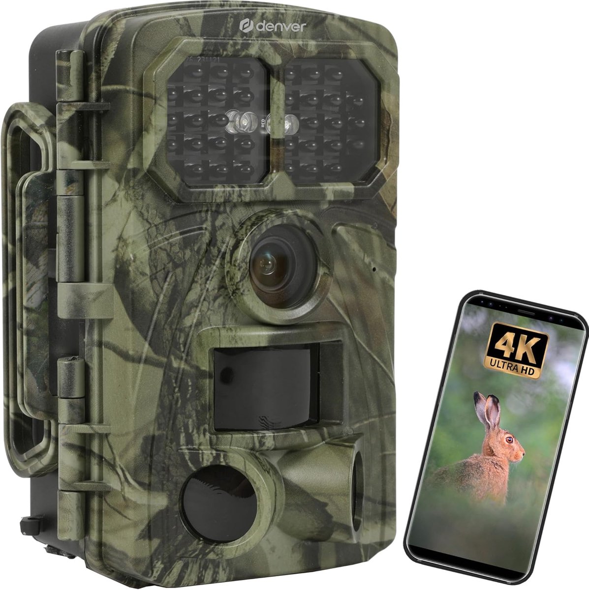 Wildcamera met Nachtzicht - Buitencamera voor Buiten - Waterdicht - Wifi - 4K - Groen