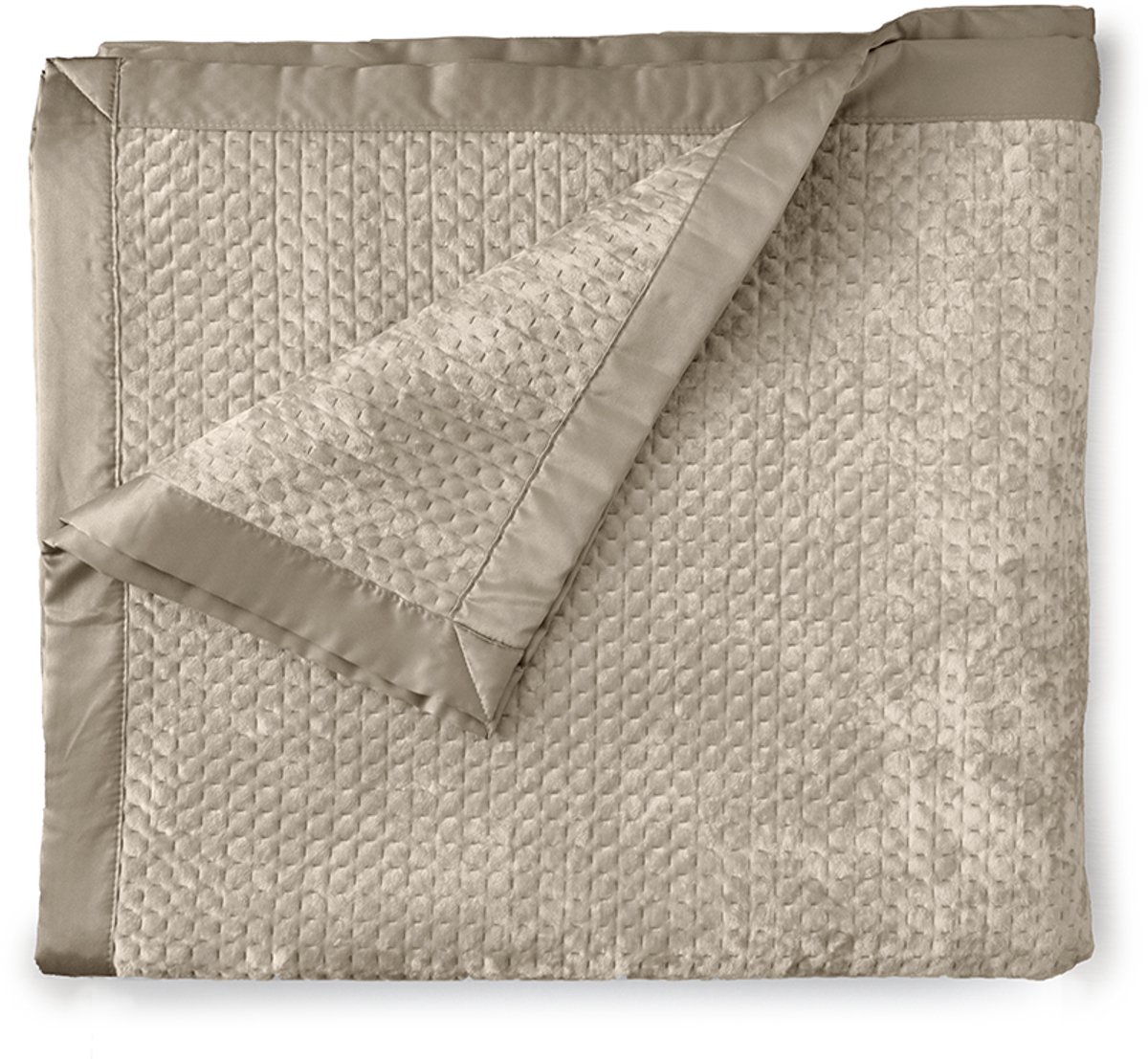LINNICK Velvet Sprei - Bronze - 220x260cm - Bedsprei 2 persoons - Spreien - Bedsprei 220x260