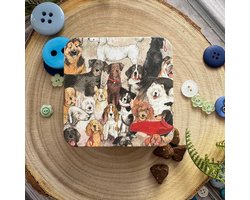 Alex Clark Square Tin Best of Breed ~ Vierkant opbergblikje honden