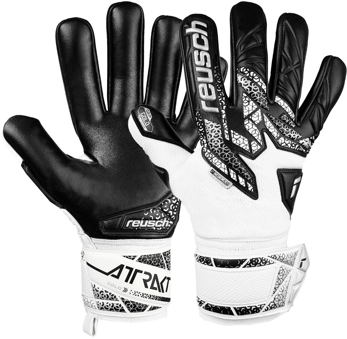 Reusch Attrakt Gold NC Black White Keepershandschoenen - Maat 9