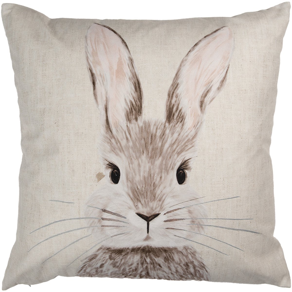 Kussenhoes 45x45 cm Beige Polyester Konijn
