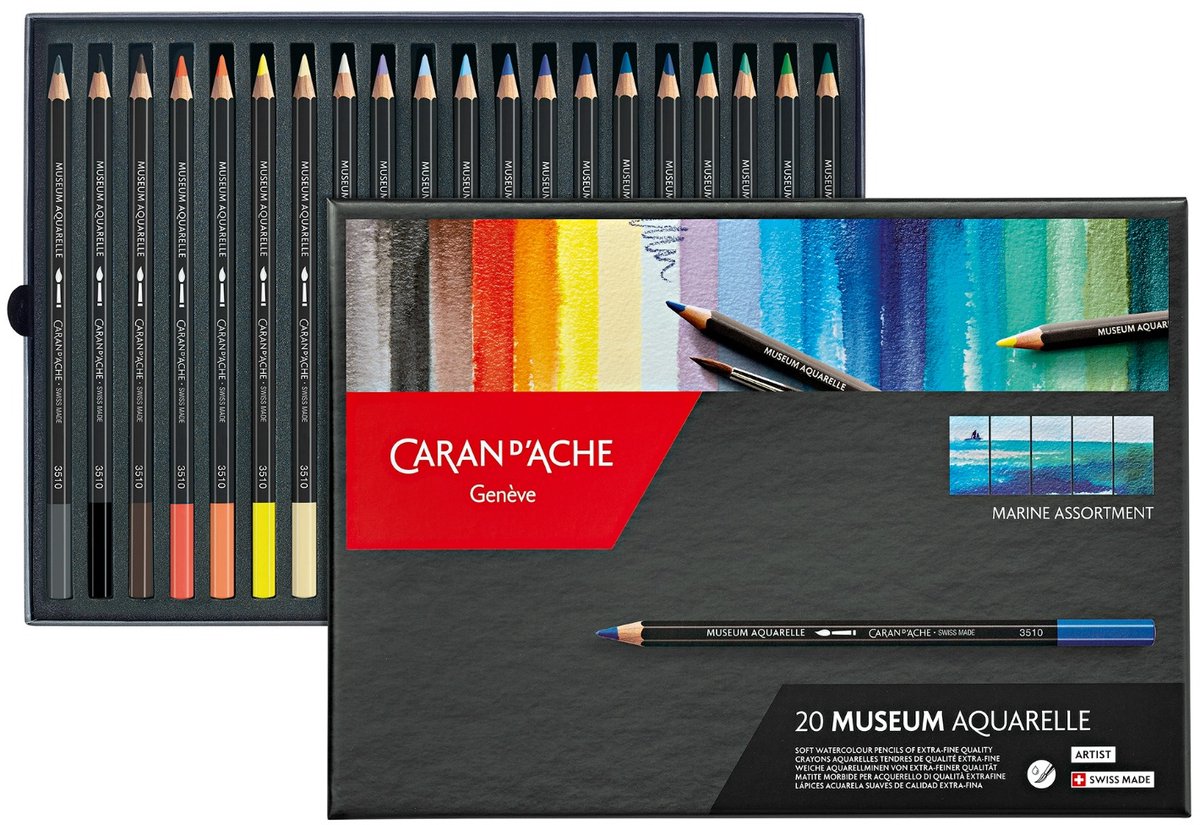 Caran d'Ache Museum Aquarelle set - Marine assortiment
