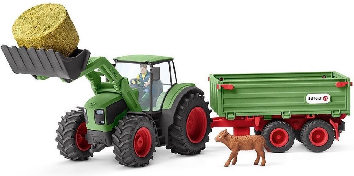 Afbeelding van product Schleich Tractor met aanhangwagen 42379
