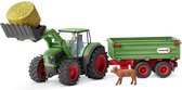 Schleich Tractor met aanhangwagen 42379