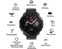 Polar Grit X2 Pro Premium Outdoor Smartwatch, Night Black S/L