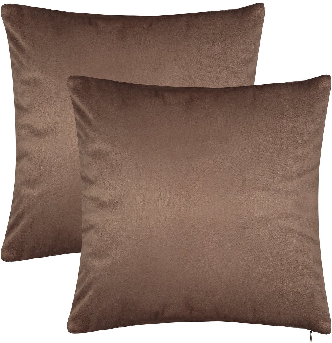 Barbons kussenhoes 40x40 - set van 2 kussenhoesjes - kussensloop - koffiebruin