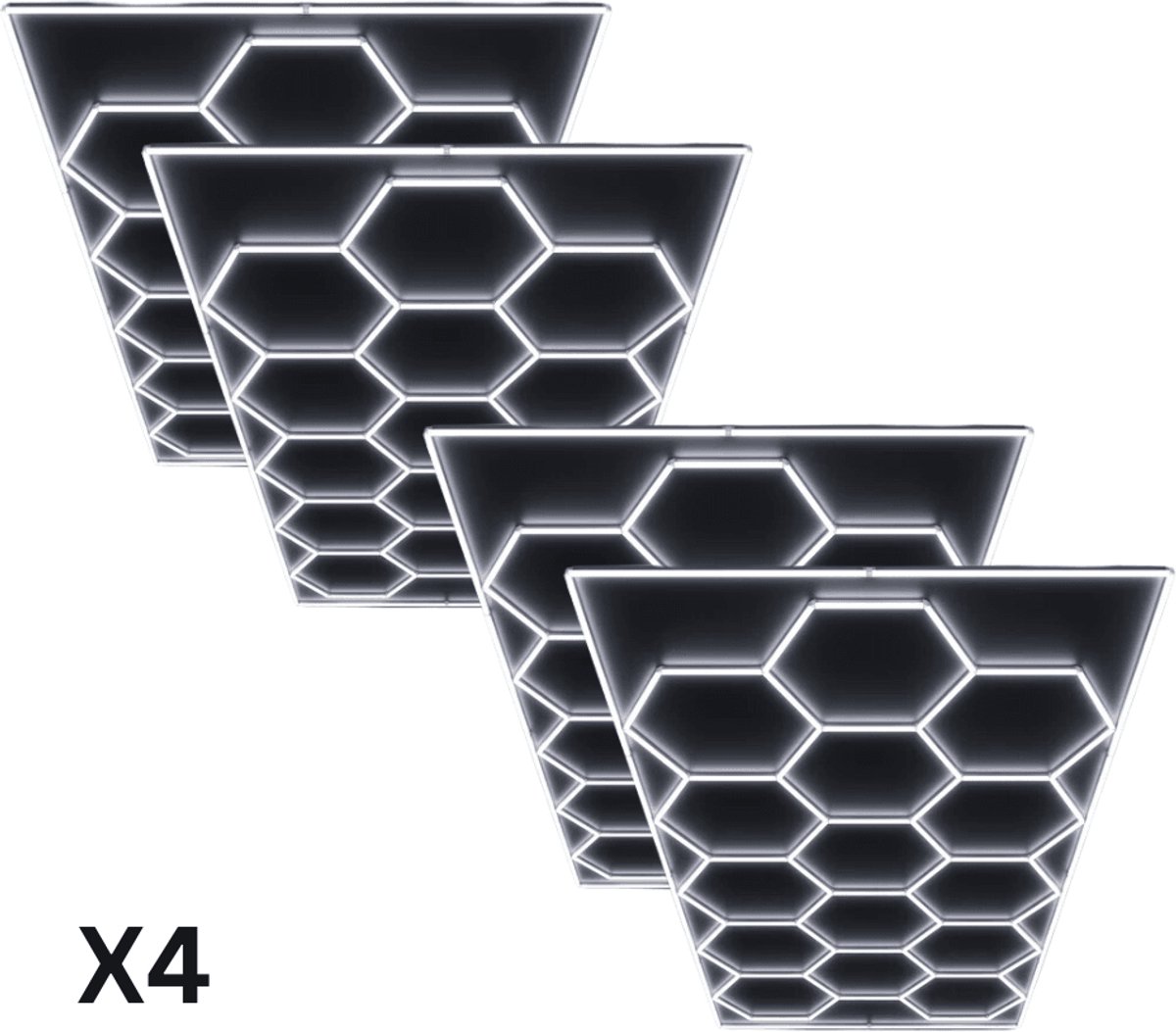 DITA Hexagon LED Verlichting 4x - Hexagon LED Lamp - Kapper verlichting - Hexagon Led Panelen - Garage Verlichting - Auto Verlichting - Vervormbare Wandpanelen - Salon verlichting - Detail Verlichting Dita