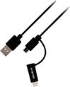 Valueline VLMP39400B1.00 USB-kabel 1 m Micro-USB B USB A Zwart