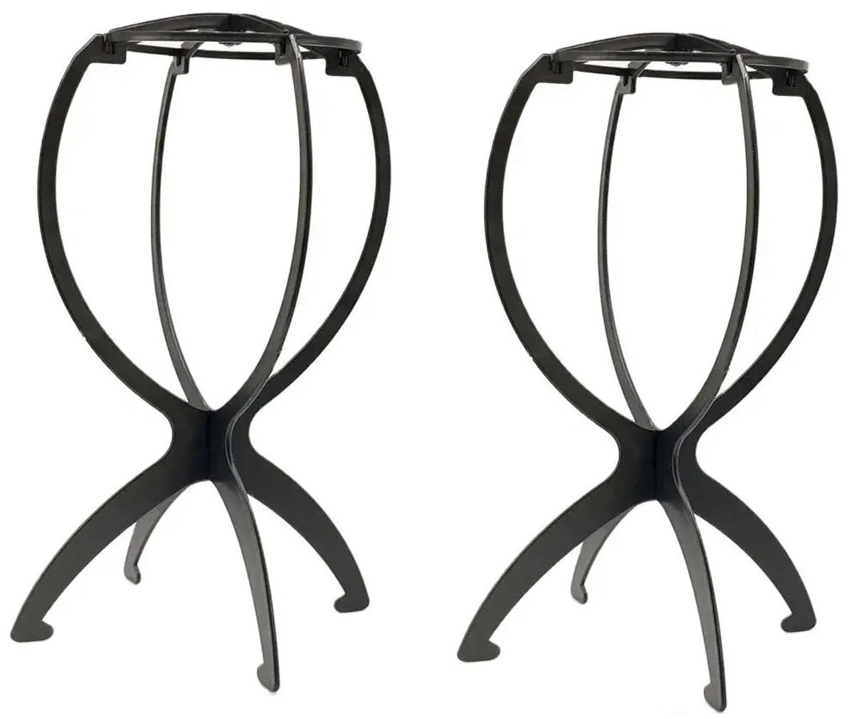 WiseGoods Premium Pruiken Houder Set - 2 Stuks - Verstelbare Pruik Standaard - 18x36CM - Draagbaar & Opvouwbaar - Pruiken / Hoeden