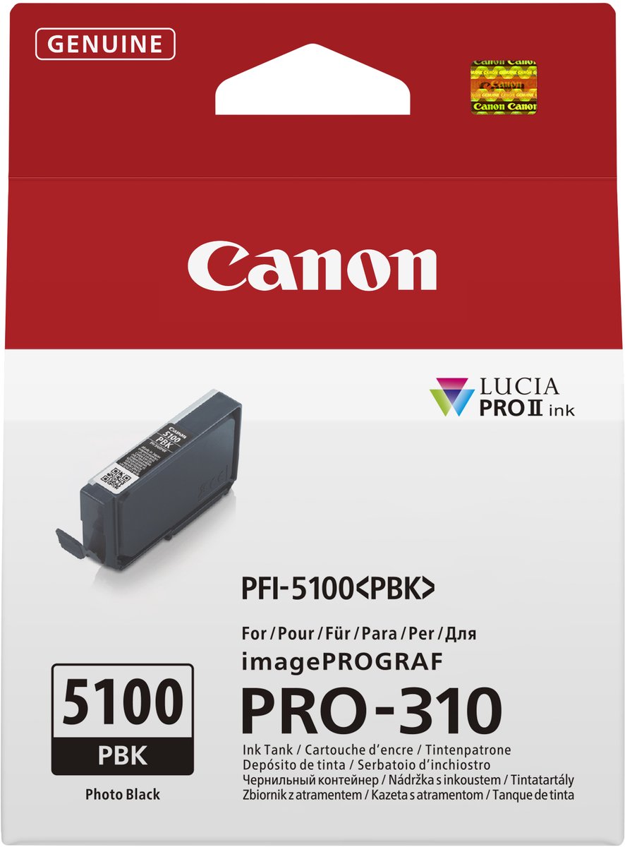 Canon PFI-5100 PBK inktcartridge 1 stuk origineel fotozwart