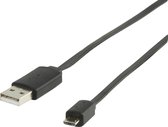 USB 2.0 adapterkabel, A Male - Micro B Male, 1.00 m, zwart