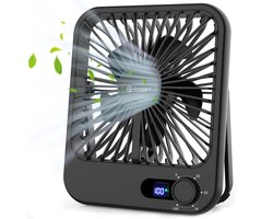 Gadgetplace Tafelventilator Draadloos - Windsnelheid Verstelbaar - Batterij Indicatie - Mini USB ventilator - Bureau ventilator - Hand Fan