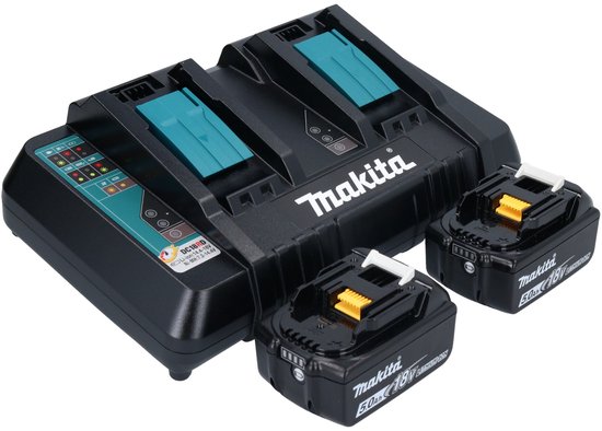 Makita DHW 080 PT2K Snoerloze hogedrukreiniger 36 V ( 2x 18 V ) 80 bar 380 l/u Borstelloos + 2x oplaadbare accu 5.0 Ah + dubbele lader van Makita — afbeelding 5