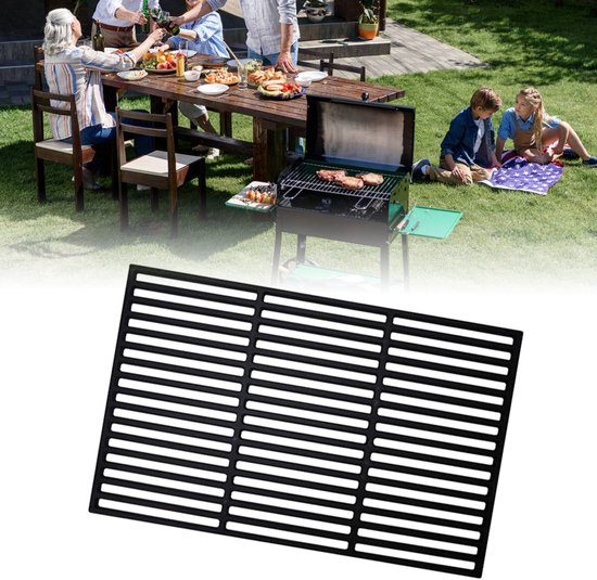 Grillrooster 54x34cm Geëmailleerd Houtskool Gas Grill Gietijzeren Barbecuerooster 54 X 34 Cm - Rechthoekig, Geëmailleerd, Voor Houtskool En Gasgrill Gietijzeren Grillrooster 54x34 Cm