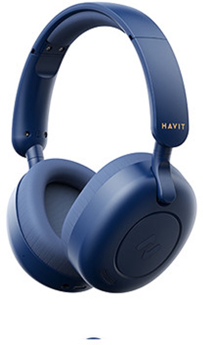 Havit H655BT (Blue) Hoofdtelefoons Bedraad en draadloos Hoofdband Oproepen/muziek USB Type-C Bluetooth Blauw