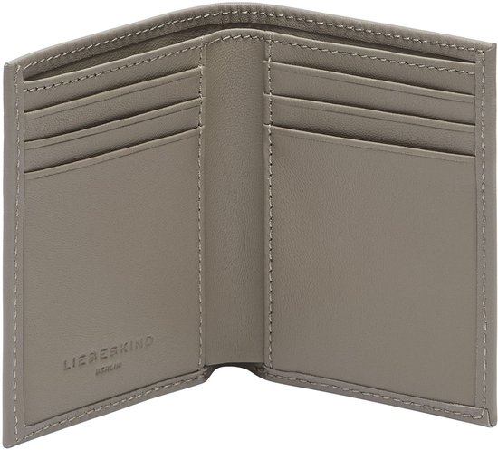LIEBESKIND BERLIN Cuir Étui pour carte de crédit Soft Nappa Men' s Card Etui Neutral Gray Taupe