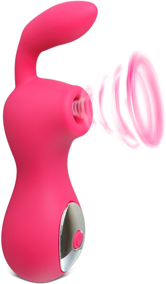 Luxe Clitorale Vibrator met Zuigfunctie – Roze – Stimuleert Dubbel met Power & Precisie
