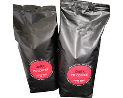 2 x 1 kg Dark Roast koffiebonen - Intensiteit 5/5 - PR Coffee