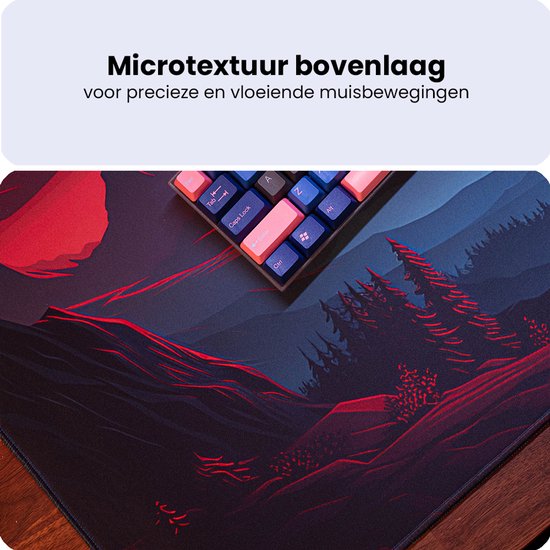 HIVEM1ND Twilight Valley - Tapis de souris de Gaming - Tapis de souris - Sous-main de bureau - 90x40 CM