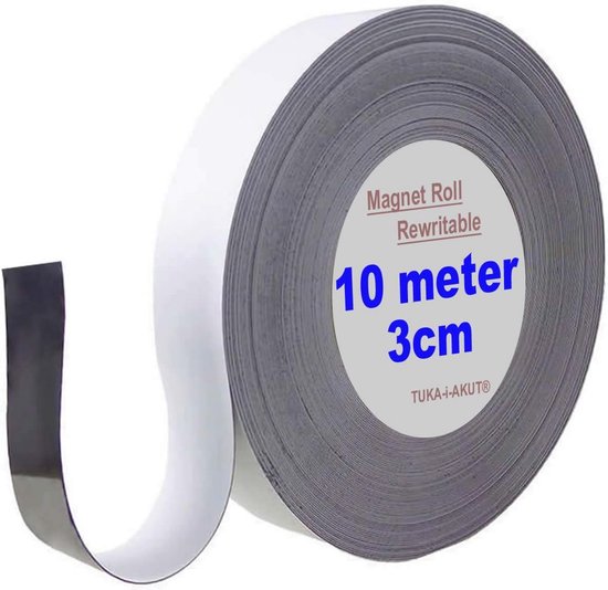 Herschrijfbare magnetische labeltape 10m x 30mm