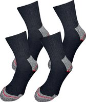 WeirdoSox - Werksokken heren met versterkte hiel en teen - 4 paar - Zwart - Sokken Heren - Maat 47/50