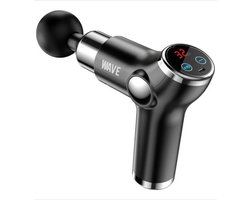 Wave Massage Gun – Diepe Weefsel Percussie Therapie (Model Nr. 223)30W motor met snelheden van 1.800 – 3.200 RPM. 5 snelheden en 4 massagekoppen. 2 uur gebruik per lading en snelle USB-C oplading.