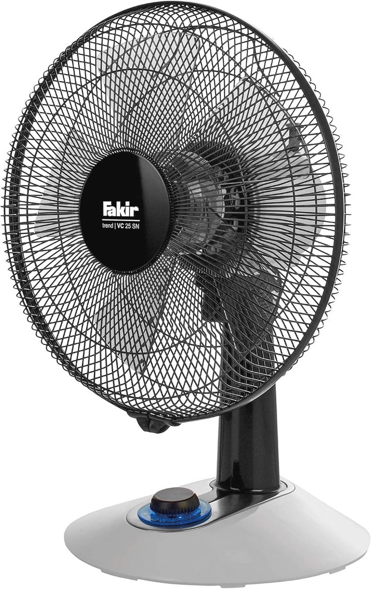 Stille Tafelventilator met 90 Graden Oscillatie, 4 Snelheden en LED-Draaischakelaar - Ideaal voor Woonkamer, Kantoor en Slaapkamer