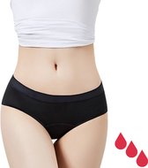 S4D® - Menstruatie Ondergoed - Period Underwear - Menstruatie Slip - Wasbaar Maandverband - 4 Laags Bescherming - Superieure Absorptievermogen - Heupslip - Maat S