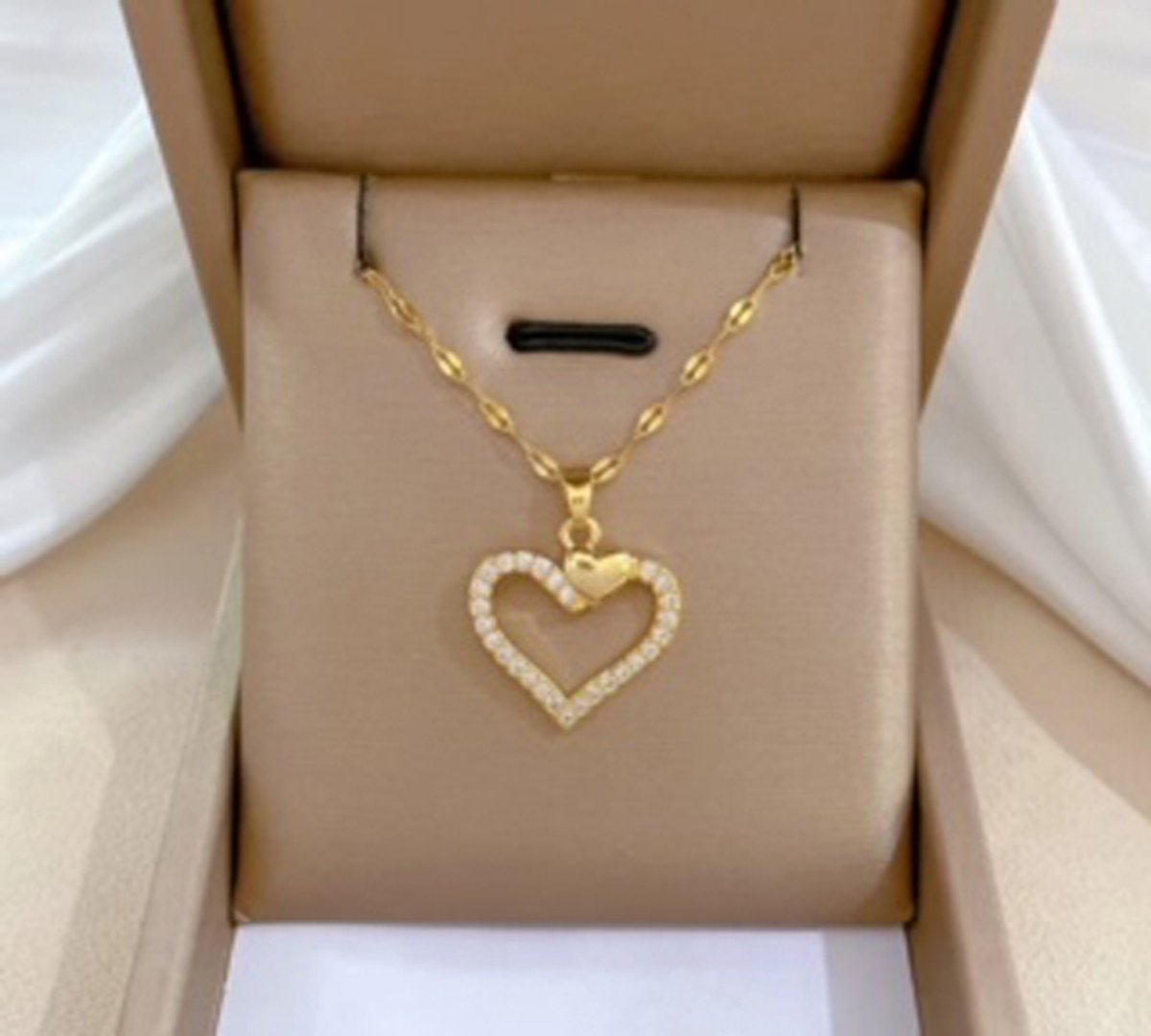 JP Family Jewelry - Luxe Halsketting - Dubbel Verguld RVS, Lengte 40+5 cm