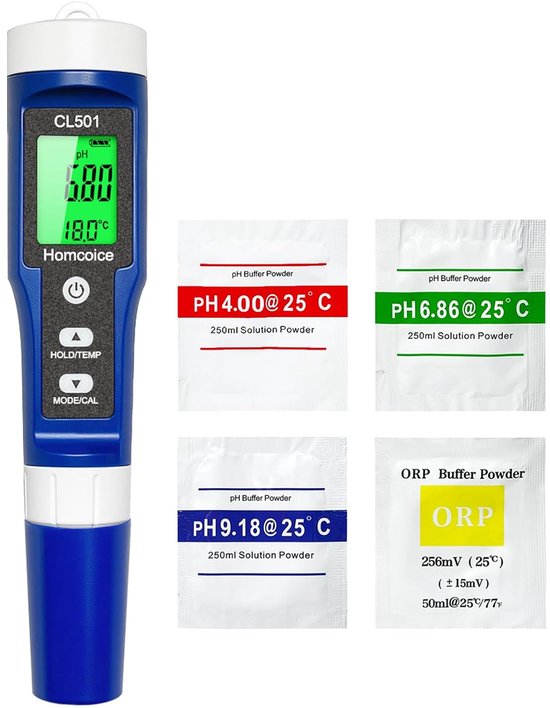 Pool Tester Fdit CL2 Chloortester & PH-Meter Digitale Waterkwaliteit Tester - Voor Zwembad, Whirlpool - Geen Chemicaliën Nodig Chloortester Zwembad