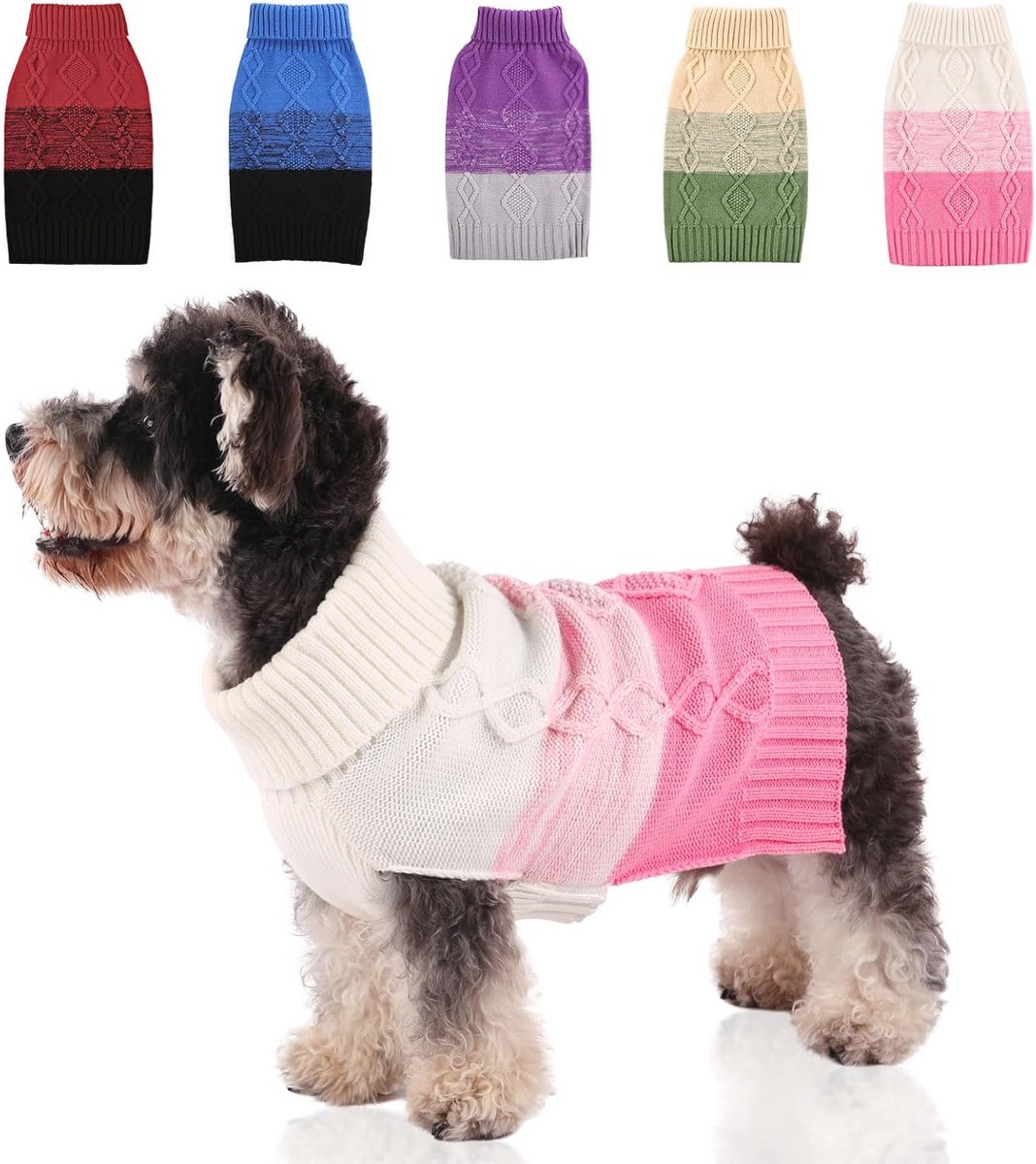 Warme hondentrui voor kleine en middelgrote honden - Dikke pullover voor herfst en winter