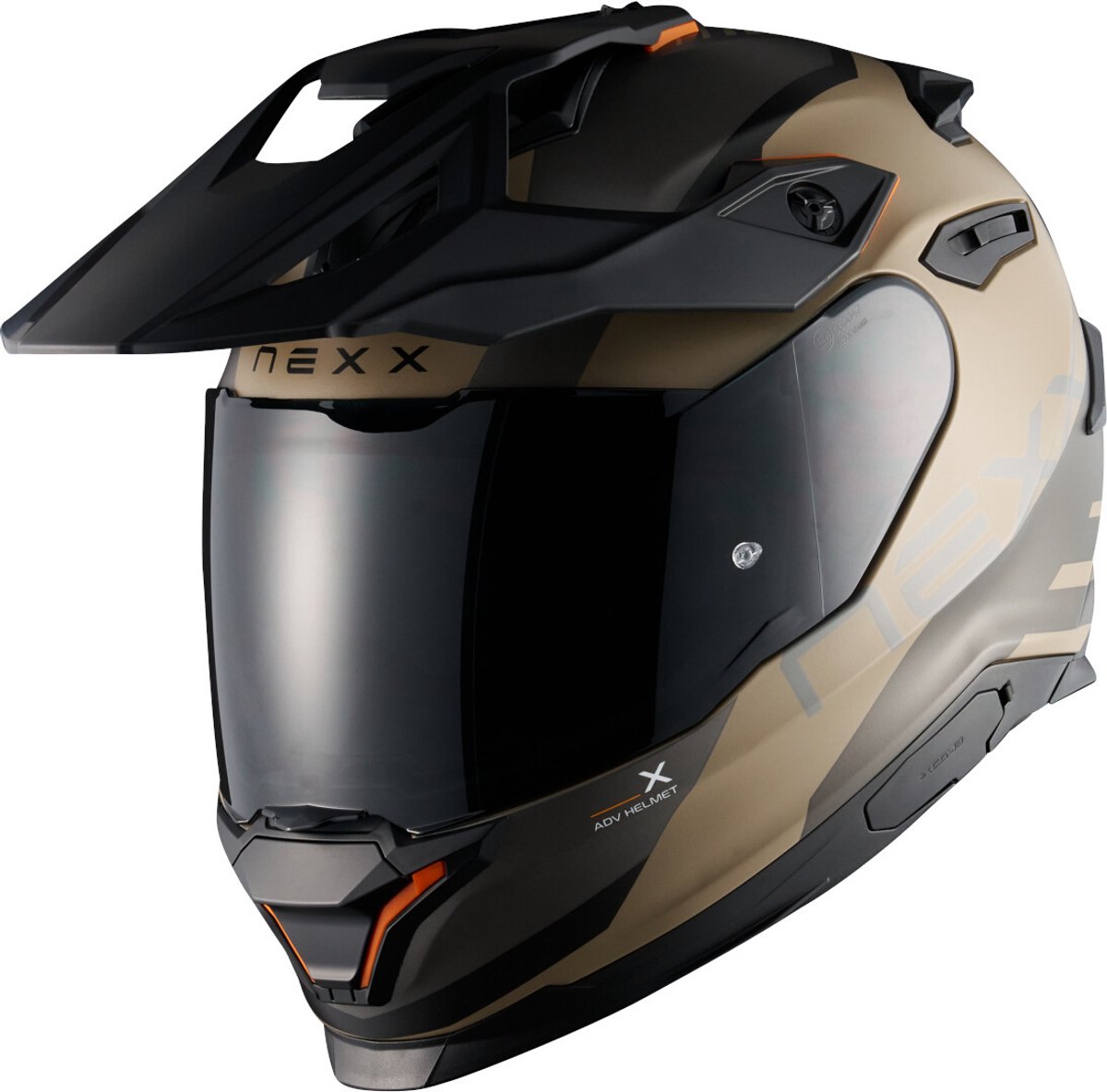 Nexx Y.TRAVL Quest Mat Sand Grijs Adventure Integraalhelm - Maat L - Helm