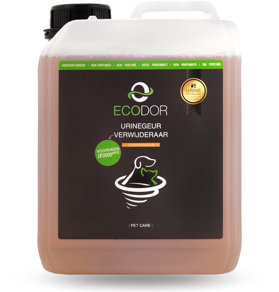 Ecodor UF2000 4Pets - Urinegeur Verwijderaar - 2500 ml - 1 op 5 Concentraat - Ecologische ontgeurder - Ongeparfumeerd