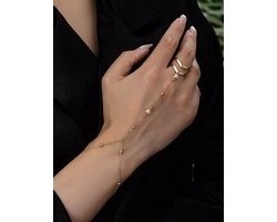 Handsieraad - handketting - statement armband - all Around Bracelet - all over bracelet - mystic armband - gecombineerde armband - bracelets - iconic - armband - armband dames - forever connected armbanden - handchain - hand chain - handketting
