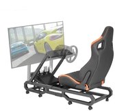 Bol.com Racestoel - Cockpit Simulator - Volledig Verstelbaar - Met Beeldscherm Bevestiging - Bruikbaar met Racestoel - Stabiel F... aanbieding