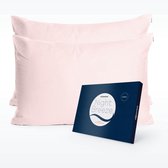 Slowwave NightBreeze kussensloop - Duopack (set van 2) - 100% TENCEL™ lyocell - Zacht en comfortabel - Beschermt de huid - Duurzaam alternatief voor zijde - Vochtregulerend - Hypoallergeen en antibacterieel - Kleur: Pink Swan - Formaat: 60 x 70cm