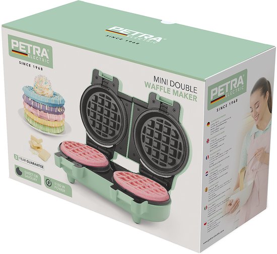 Schallen Double Twin Elektrische 1000W Non-Stick Deep Fill Pie Maker Machine | Bak Traditionele Britse taarten | Zilver & Zwart met marmeren gecoate platen