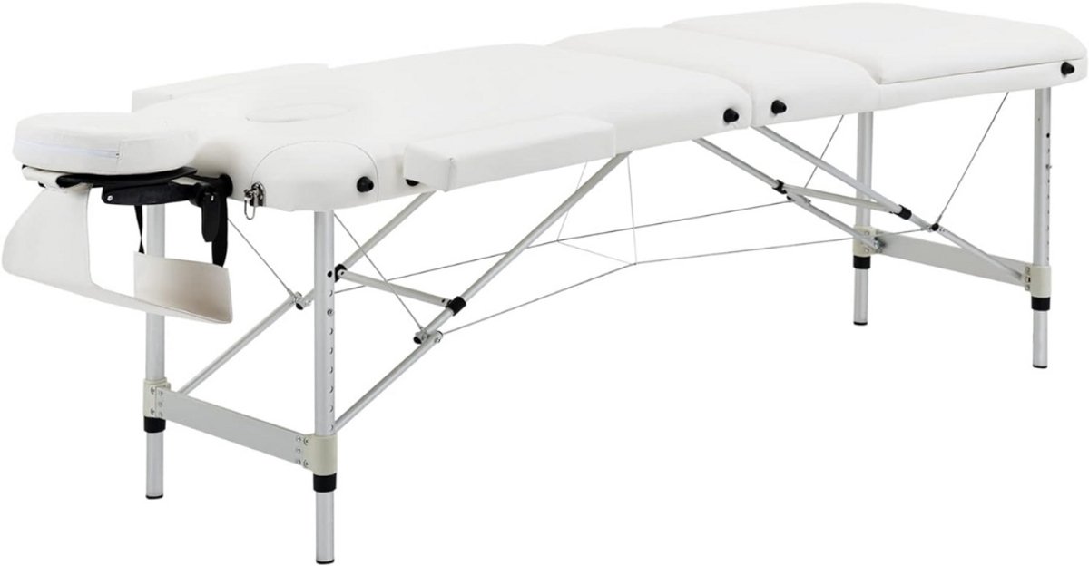 Zylo® Massagetafel Hoeslaken - Massagetafel - Massagetafel Inklapbaar - 215 x 60 x 84 cm - Wit