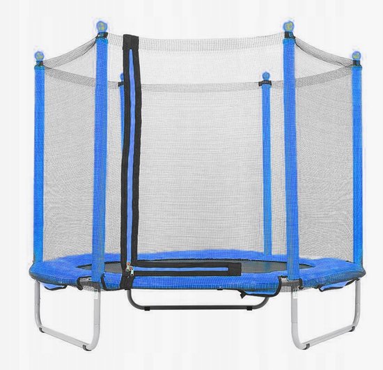 RECREATIETRAMPOLINE VOOR KINDEREN 152 CM JUST FUN BLAUW