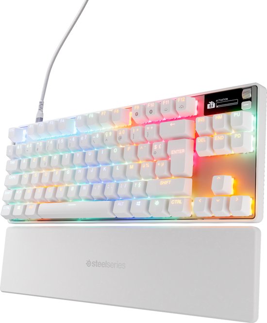 SteelSeries Apex Pro TKL Gen 3 Clavier Gaming Mécanique - Blanc - FR Azerty - Rapid Tap