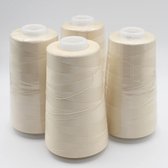POLYESTER OVERLOCK Garen 2700 Meter per BOBIJN – 4 st (4*2700 Meter) Totaal 18000 Meter - Kleur CREME 253