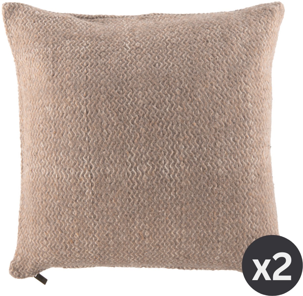 Tiseco Kussen ARTEM (gevuld) - SET/2 - 45x45 cm, taupe