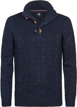 Petrol Industries - Heren Ribgebreide Trui Hamilton - Blauw - Maat L