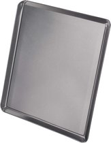 Chef Aid Bakplaat – Anti-aanbak – 31 x 27 cm – Koolstofstaal – Voor Koekjes, Pizza, Groente & Meer – Vriezer- en Ovenbestendig – Grijs