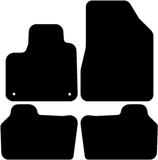 Tapis de voiture de voiture Renault Kangoo - Année de construction : 05/2021 - 2023 - 4 pièces - Basic - Version : Familiale