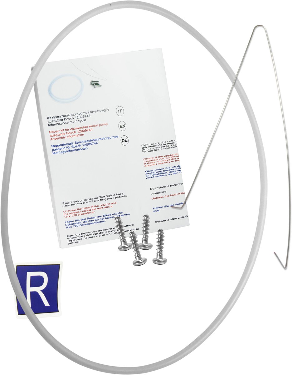 Dparts vaatwasser afdichting reparatieset - met 1 afdichtingsring - Geschikt voor Bosch Siemens en NEFF - pomppotafdichting reparatie set dichting kuip - nr. E15 - 12005744 - 12026667