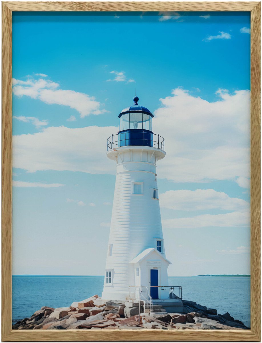 Frame Wandposter Zee Lantaarn Zwart Aluminium 30X40
